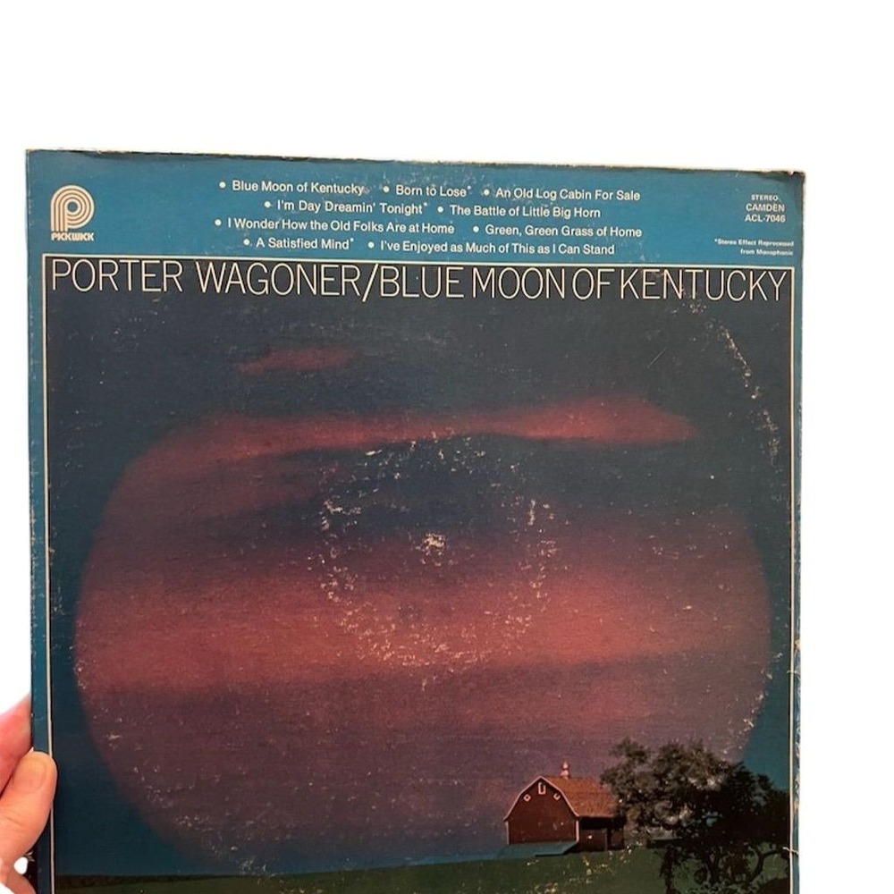 Porter Wagoner Blue Moon of Kentucky LP‎ Vinyl Record Country 1971 RCA tested